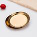 Decorative Round Tray Plate Gold Jewelry Dish Makeup Tray Organizer for Vanity Bathroom Dresser Serving Tray for Drink Breakfast Tea Dinner Beautiful Metal Stainless Steel Tray