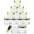 Beauticom 648 Pieces 30G/30ML(1 Oz) High Quality Thick Wall Round Clear Plastic Container Jars with Flat Top Lid - 648 Jars (1 Case)