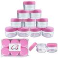 Beauticom 6 Pieces 30G/30ML(1 Oz) Round Clear Plastic Container Jars with Rounded Edge Top Lid - 6 Jars