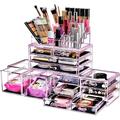 Sorbus Cosmetic Makeup and Jewelry Storage Case Tower Display Organizer - Purple