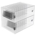 Cell Phone Locker Box, Clear Acrylic Box With Door Locks And Keys, Wall-Mounted Cell Phones Storage Cabinet Locker Box For Office Classroom (Color : Transparent, Size : 20 bits)