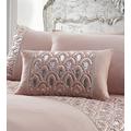 Portfolio Ritz Sequined Diamante Embellished Silver Double Duvet Cover Bed Set