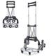 Dripex Aluminium Stair Climber Sack Truck Folding Hand Truck with 10 Wheels Adjustable Handle 105 cm Loading Area with Non-Slip Pads Includes Expander Ropes