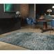 Lord of Rugs Abstract Rug for Living Room Bedroom Dining Room Quality Wool Viscose Luxury Home Rug in Teal Green Medium 120x170 cm (4'x5'6")