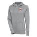 Women's Antigua Heather Gray Chicago American Giants Victory Full-Zip Hoodie