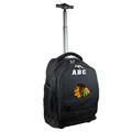 MOJO Black Chicago Blackhawks 19'' Personalized Premium Wheeled Backpack