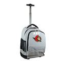 MOJO Gray Ottawa Senators 19'' Personalized Premium Wheeled Backpack