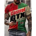 HX Hommes Économie 3D Graphique Castrol GTX Moteur Huile Pull Mode Casual Y-PVD Hommes Vêtements