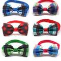 50/100pcs Plaid style Animal De Compagnie Chien Chat Bowties Cravates de Chien Noeud papillon Grille