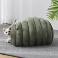 Lit pliable en peluche pour animaux de compagnie maison pour chat petit chien chenil d'intérieur