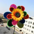 Moulin à Vent Tournesol Coloré pour Enfants Tourbillon Jouets pour Enfants Décor de Jardin