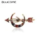 Blucome Latest Arrow In Hand Shape Brooches Red Enamel Sports Style Jewelry for Girls Boys Clothes