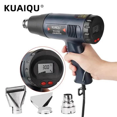 KUAIQU-Pistolet à air chaud industriel température réglable odorà chaleur LCD outil de