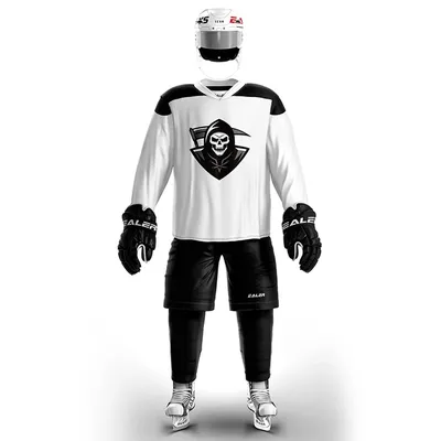 COLDOUTDOOR – maillot de hockey sur glace personnalisé pirate blanc