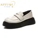 AIYUQI-Mocassins en Cuir group pour Femme Chaussures Plates à Lacets Nouvelle Plateforme Mode