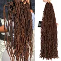 Saisity-Extensions de Cheveux Synthétiques Ombre Faux Locs Crochet Cheveux Longs Naturels Doux