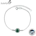 Butterflykd'appareils-Bracelet en diamant avec certificat pour femme breloques JOCharms en argent