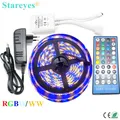 Ensemble de lampes à bande LED RGBW RGBWW SMD 5050 5M étanche lampe de poche RGB W ruban +