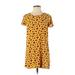 Forever 21 Casual Dress: Yellow Floral Motif Dresses - Women's Size Small