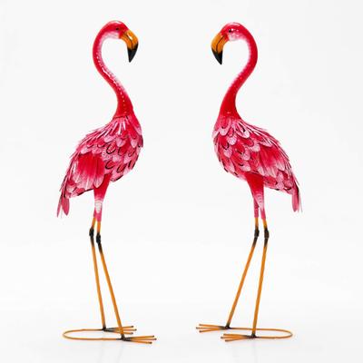 Costway 2-Piece Flamingo Garden Statue Set