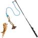 Dog Flirt Pole Toy Interactive Teaser Wand for Dogs Tug of War and Outdoor Exercise Tether Lure Toy with Chewing Rope to Chasing and Training for Small Dogs