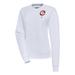 Women's Antigua White Louisville Black Caps Victory Crewneck Pullover Sweatshirt