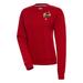 Women's Antigua Red New Orleans Black Pelicans Victory Crewneck Pullover Sweatshirt