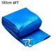 6 FT Easy Set Above Ground Swimming Pool PE Round Cover with Nylon Tie-Down Ropes