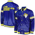 Men's Starter Royal Los Angeles Rams Midfield Satin Full-Snap Varsity Jacket