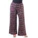 Red Print Elastic Waist Plus Size Palazzo Pants