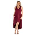 High Low Plus Size Party Dress with Pockets