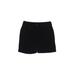 Lands' End Shorts: Black Print Bottoms - Women's Size 4 Petite - Indigo Wash