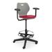 KI Furniture Intellect Wave Task Stool - Large Upholstered Seat w/ Arms - IWSAU/S.C in Gray | 44.75 H x 26.5 W x 26 D in | Wayfair