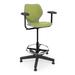 KI Furniture Intellect Wave Task Stool Plastic/Metal/Fabric in Green/Black | 44.75 H x 26.5 W x 26 D in | Wayfair IWSAU/B.1KLE.PWG.G