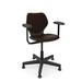 KI Furniture Intellect Wave Task Chair - Large Upholstered Seat/Back w/ Arms - IWPD18AUB.G in Black/Brown | 35.5 H x 26.5 W x 24.5 D in | Wayfair