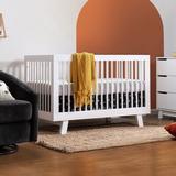 babyletto Hudson 3-in-1 Convertible Crib Wood in Black/Yellow | 35 H x 29.75 W in | Wayfair M4201NLB