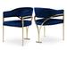 Meridian Furniture USA Madelyn Velvet Dining Chair Upholstered/Velvet in Blue/Yellow | 30 H x 23.5 W x 22 D in | Wayfair 553Navy-C