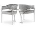 Meridian Furniture USA Madelyn Velvet Dining Chair Upholstered/Velvet in Gray | 30 H x 23.5 W x 22 D in | Wayfair 554Grey-C