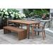 Birch Lane™ Fleur 6 Pc. Checkerboard Outdoor Dining Set w/ Rope Chairs Wood in Brown/White | 76 W x 38 D in | Wayfair