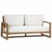 Summer Classics Avondale Teak 69.5" Wide Outdoor Loveseat w/ Cushions Sunbrella® Fabric Included in Brown | 32.5 H x 69.5 W x 36.75 D in | Wayfair