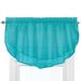 Gracie Oaks Penobscot Elegance Sheer Ascot 60" Window Valance Polyester in Blue | 24 H x 59 W x 7 D in | Wayfair 1370341C56914423AA1DF5B60CED8A88