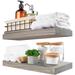 Baobab Workshop Solid Wood Floating Shelves, Wooden Shelves for Wall, Wall Shelves Bathroom Wood in Gray | 1.2 H x 16 W x 6.7 D in | Wayfair