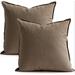 weilaicheng Cotton Linen Chair Throw Pillow For Sofa Durable Classy, Comfortable Cushion Cover For Coffee Shop/Bar Cotton Blend in Brown | Wayfair