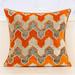 Everly Quinn Nagehan Square Pillow Geometric Plaid Embroidery Cut Velvet Cushion Case Luxury Modern Throw Pillow | 20 H x 20 W x 2 D in | Wayfair