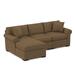 Blue/Brown/Gray Sectional - Winston Porter Star 101" Wide Sofa & Chaise | 30 H x 101 W x 63 D in | Wayfair 32F17995F88D4F458B8A5925F8057E68