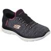 Slipper SKECHERS "SUMMITS DAZZLING HAZE", Damen, Gr. 35, schwarz (schwarz, meliert), Textil, sportlich, Schuhe, Slip Ins Sneaker, Freizeitschuh mit dezenten Kontrastdetails