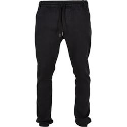 Bequeme Jeans URBAN CLASSICS "Urban Classics Herren Knitted Denim Jogpants" Gr. XXL, US-Größen, schwarz (realblack washed) Herren Jeans