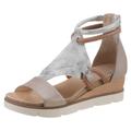 Sandalette MJUS "TAPASITA" Gr. 41, beige (taupe, silberfarben) Damen Schuhe Schaftsandale Sandalette Schaftsandaletten