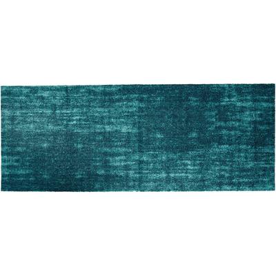Fußmatte SALONLOEWE Teppiche Gr. B/L: 75 cm x 50 cm, 7 mm, 1 St., blau (petrol) Fußmatten einfarbig