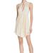 Free People Dresses | Free People Dont You Dare Lace Trim Mini Dress, Sz S | Color: Gold | Size: S